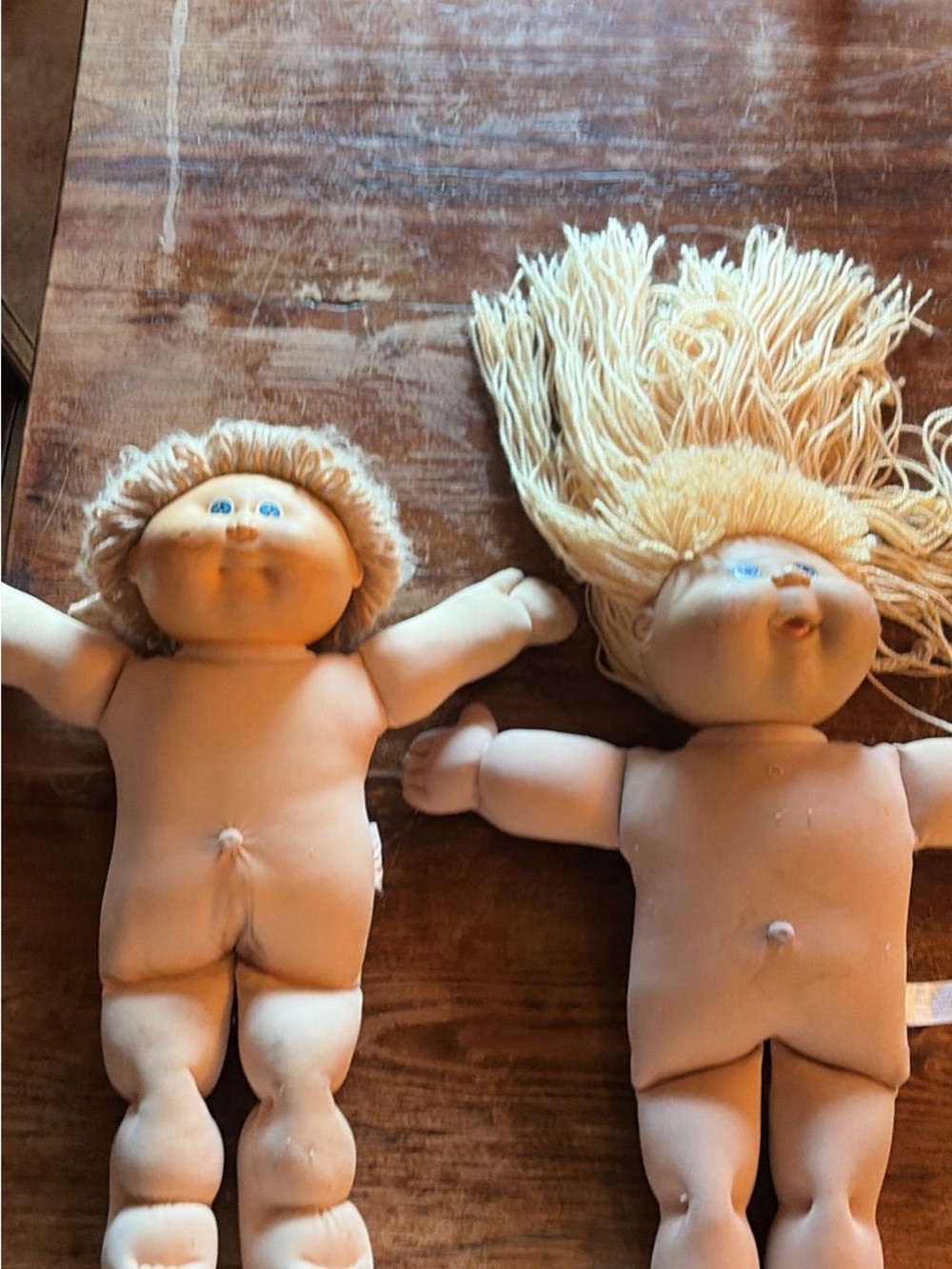 Cherokee Blonde-Hair Yarn Cabbage Patch Style Dolls - Peach Skin